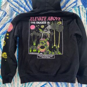 Skeleton/Snakes Graphic Hoodie